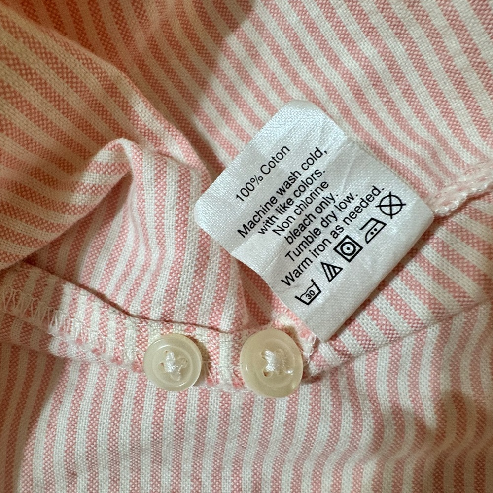 J. CREW Shirt Women Half Button Up Long Sleeve Pop Over Neon Embroidered Sz XL - Picture 7 of 8